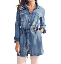 Public Longbluse Bluse Jeansbluse Jeanshemd Hemd Baumwolle denim  38 44