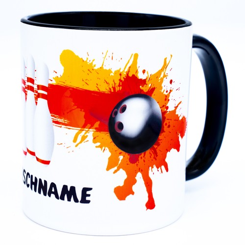 Bowling bowler tasse mit namen - mit,
