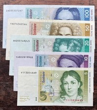5 - 100 DM Schein von 1989 -
