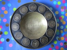 alt original massiver Münzteller Zahlteller Volksbank gemarkt Nachlass Rarität