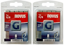 2x 1200 NOVUS Tackerklammern Typ G 8mm 8 x 10,6 mm Heftklammern # 042-0385