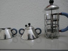 Alessi Michael Graves Milch-/Zuckerset und Kaffeebereiter French Press klein