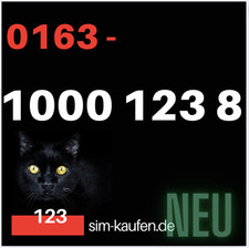 Prepaid SIM- Karte Ortel Mobie Internet Rufnummer NEU Nummer 10000000 123 88888
