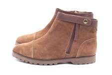 FLIP*FLOP Damen Stiefeletten Boots EUR 40 UK 7 Braun Echt Leder Wildleder NEU