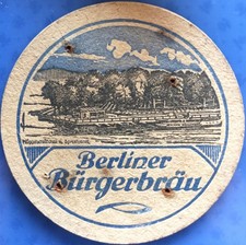Alter Bierdeckel VK Berliner Bürgerbräu um 1932