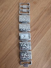 Fossil Damen Armbanduhr,  Metallband breit mit weiß