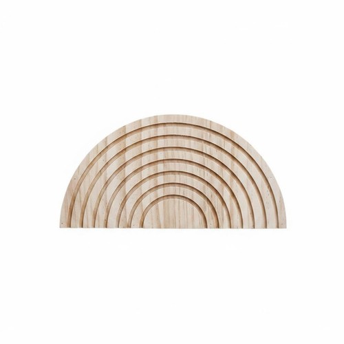 Halbrundes holz wandregal - holz,