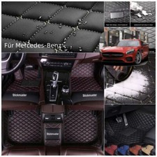 Autoteppiche Für Mercedes-Benz Fußmatten Luxus Liner Automatten PU Leder Pads