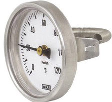 Wika Anlegethermometer Ø 63 mm 0-120° Thermometer Zeigerthermometer Heizung