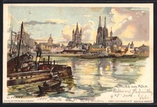 Lithographie Köln, Dom, Groß