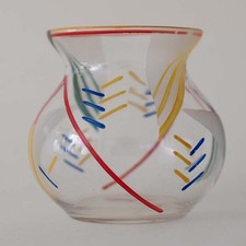 Vase Glas handbemalt