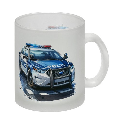 Polizeiauto mit blaulicht glas - polizeiauto,