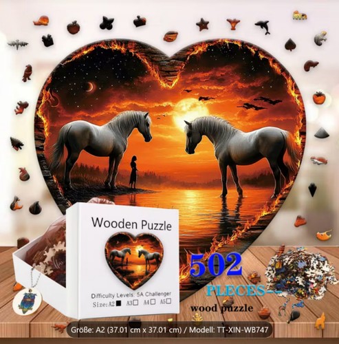 Holzpuzzle mit wow effekt - mit, *