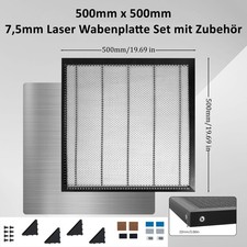 500x500mm Laser Wabenplatte