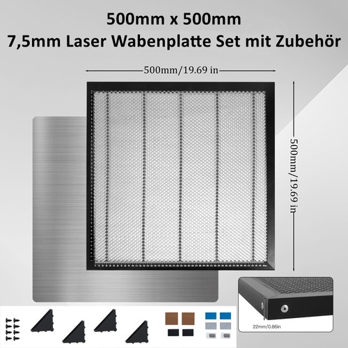 500x500mm laser wabenplatte - 500x500mm,