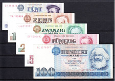 1 Satz DDR Geldscheine der
