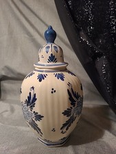 Vase m.Deckel, Delfter Blau, 26cm, Deko, Geschenk, Sammeln,Porzellan