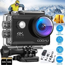 Action Cam Wasserdicht 20MP 4K WiFi Actionkamera 40M Sportkamera HD 170 °