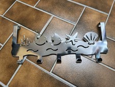 Türhaken HAKENLEISTE Türgarderobe Edelstahl Retro, Fische 