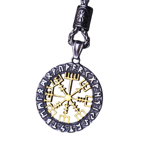 Vegvisir wikinger halskette - vegvisir,