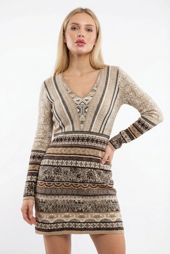 Kooi boho style strickkleid - kooi,