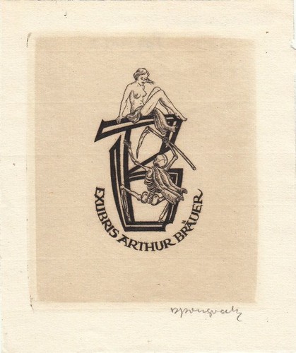 Exlibris bookplate kupferstich - bookplate,