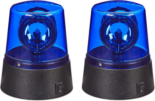 Relaxdays led blaulicht 2er - led,