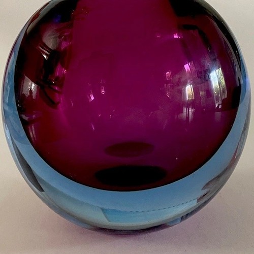Sommerso vase murano lila - sommerso,