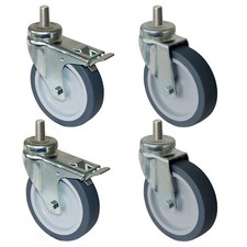 Transportrollen Set Apparaterollen Rückenloch + Schraubenbefestigung M10 TPE