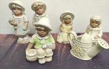 6x Figuren Sellano Design Junge Mädchen Gießkanne Deko Alice Figuren Konvolut 