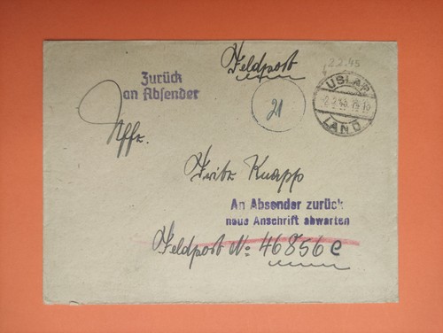 Feldpostbrief ohne inhalt - feldpostbrief,