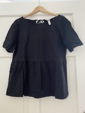 Oberteil Shirt Top Schwarz H&M Größe M