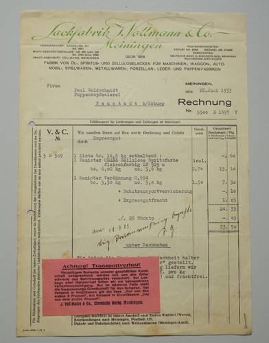 A292 rechnung lackfabrik - a292/,