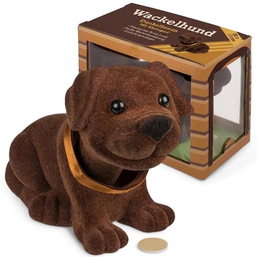 Wackelhund dunkelbraun - dunkelbraun, –