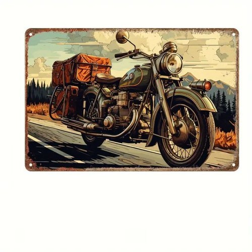 Blechschild motorrad vintage - blechschild,