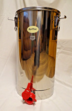 Edelstahl Honig Abfülleimer mit Quetschhahn Abfüllbehälter Hobbock 50kg.