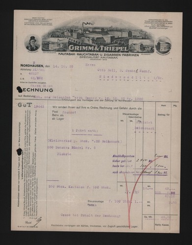 Nordhausen rechnung 1925 - nordhausen,,