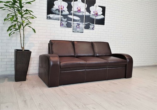 Glanz echtleder 3er sofa couch - echtleder,