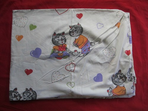 Kinderbettbezug katzen herzen - kinderbettbezug, katzen+herzen