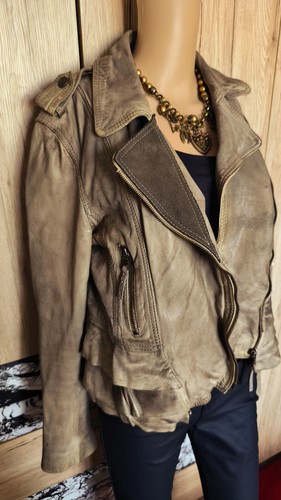 Damen lederjacke schößchen - damen,