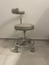 Emda Arztstuhl  Vintage Rollhocker Zahnarzt Industriedesign Drehhocker