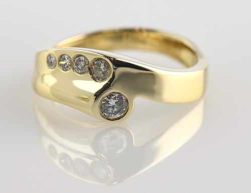 Diamant ring 585 gelbgold - 585,