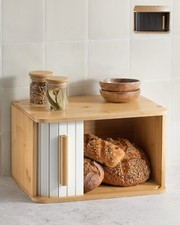 Holz Roll Brot Kasten Weiß