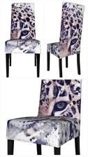 2-er Set TRAUMHAFT edler Stuhlbezug AFRIKA Stuhlhusse rassiger LEOPARD Stretch