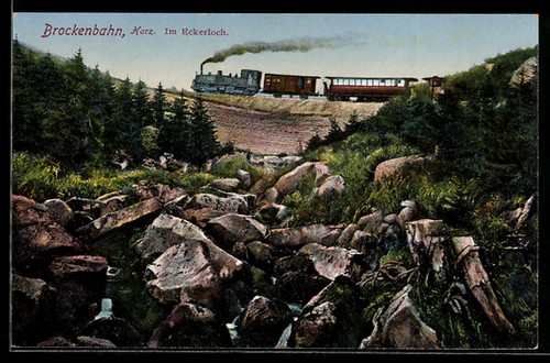 Ansichtskarte brocken harz - brocken,