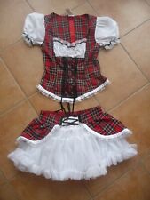 SCHOTTIN Scottish Highlander Kostüm sexy Fasching Karneval selten Gr . 36-38