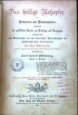 Das heilige Messopfer. Katholiken und Nichtkatholiken, besonders der gebildeten 