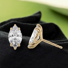 14K Gelbgold Ohrstecker Damen