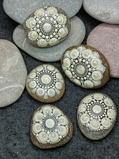 Schnäppchen! 5 Mandala-Steine, Weihnachtsgeschenk, Deko, handbemalt, Naturstein