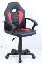 Kinderdrehstuhl Schreibtischstuhl Gamingstuhl Stuhl höhenverstellbar Schwarz Rot